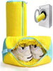 Shoe Wash Bag - Yellow With White Zipper,360 Deep Clean Shoes Laundry Bag Reusable Shoe Bag For Washing Hine Sneaker Washing Hine Bags Yellow Soft Lining Interior, Ideal For Athletic & Casual Shoes, Laundry Bag