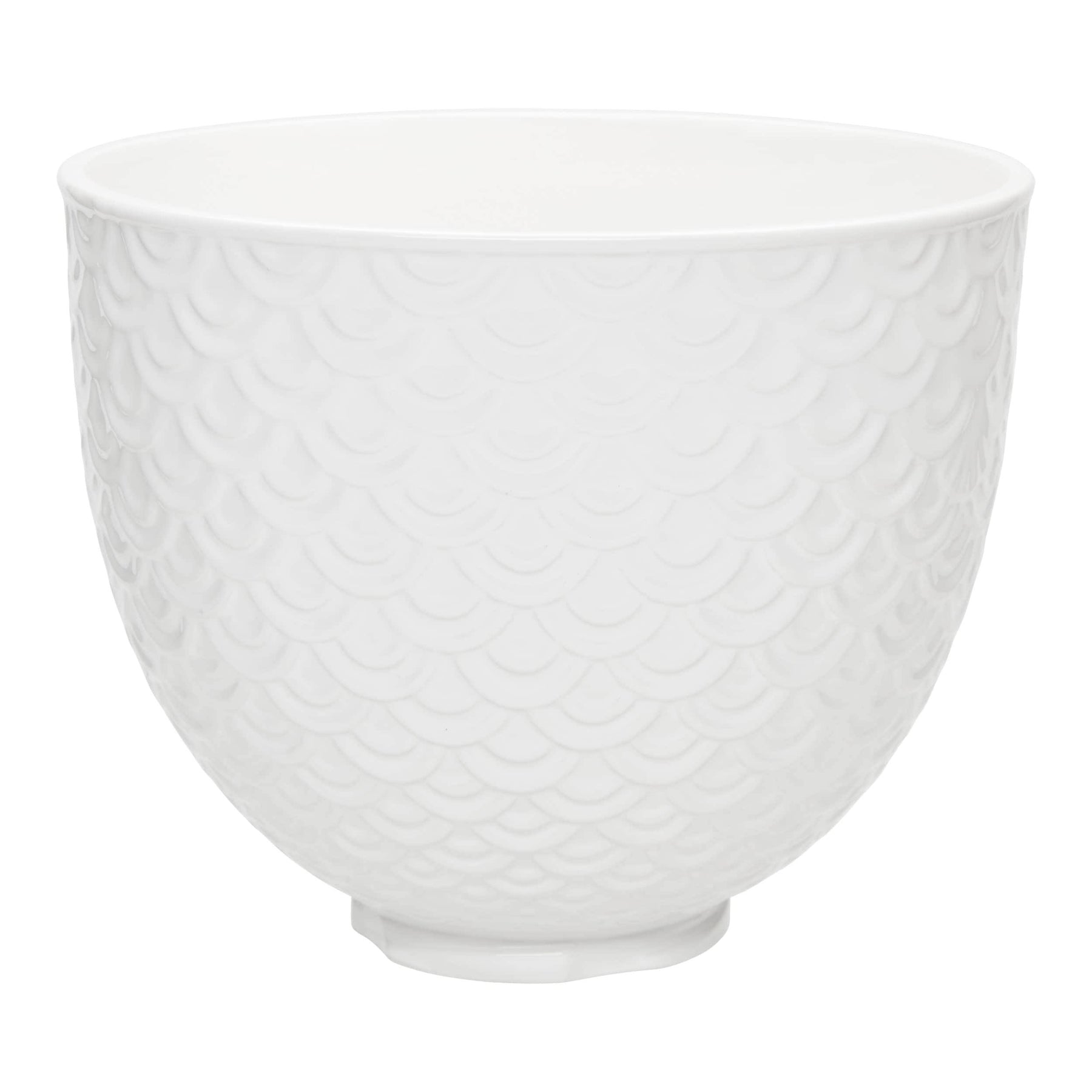 KitchenAid 5 Qt. Mermaid Lace Ceramic Bowl White