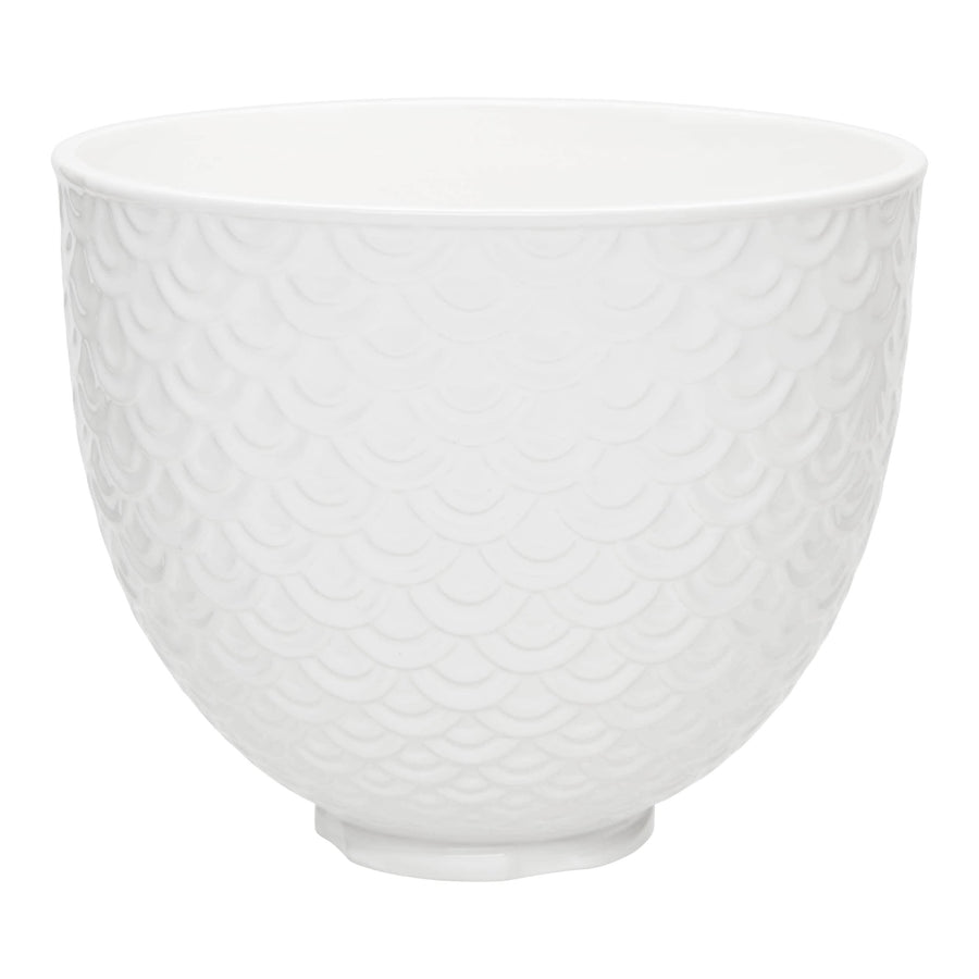 KitchenAid 5 Qt. Mermaid Lace Ceramic Bowl White