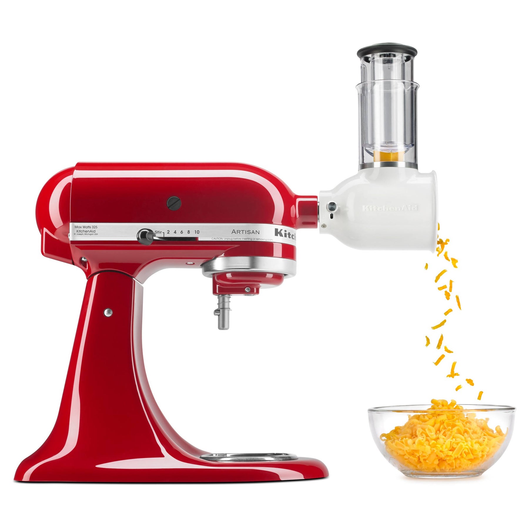 KitchenAid White Fresh Prep Slicer and Shredder Attachment for Kitchen Stand Mixer